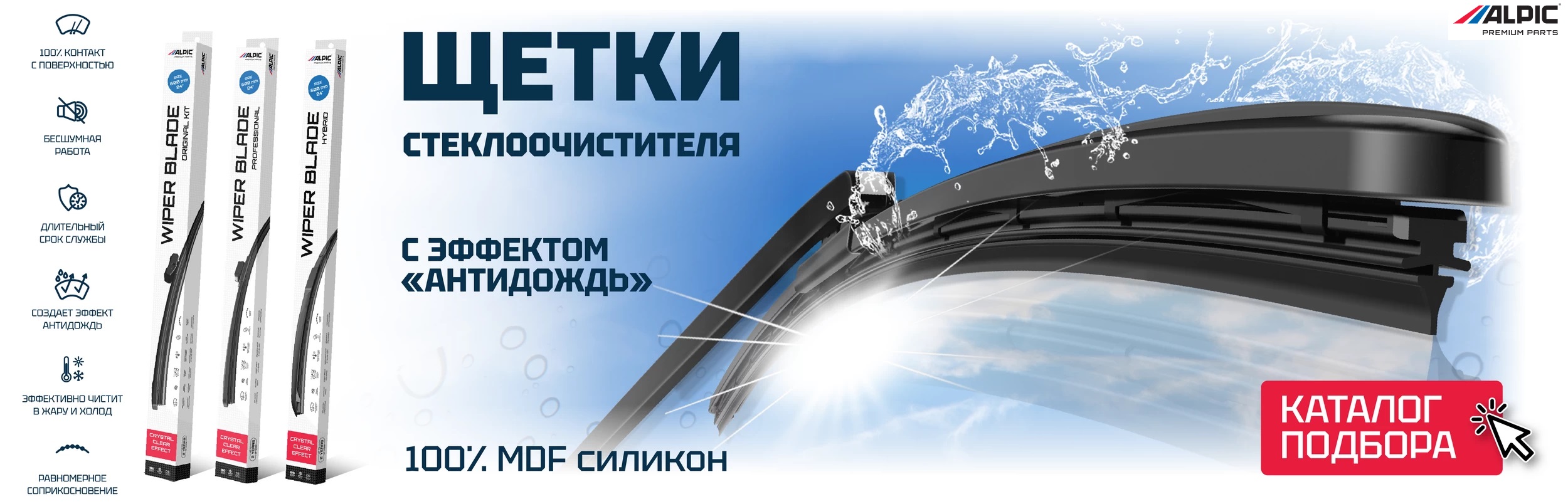 Щетки стеклоочистителя Alpic