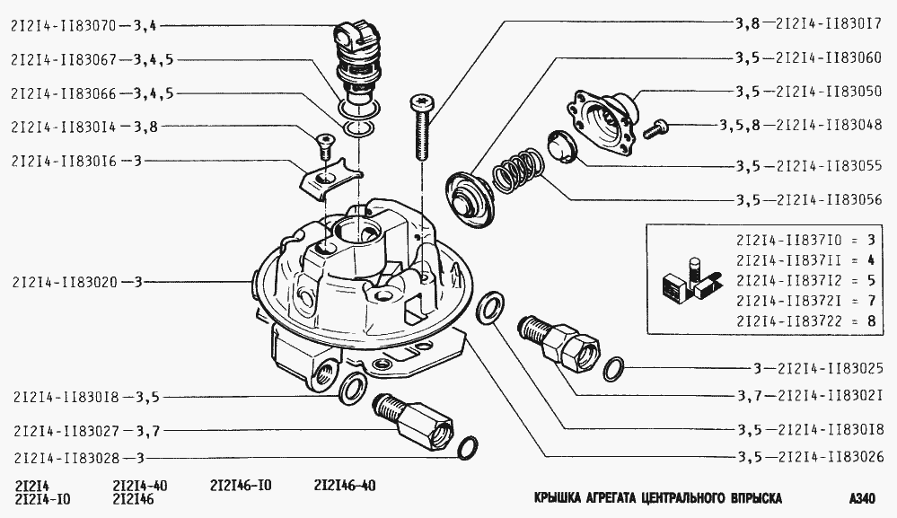 Крышка агрегата центрального впрыска