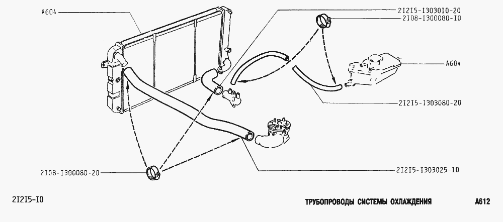 Трубопроводы системы охлаждения