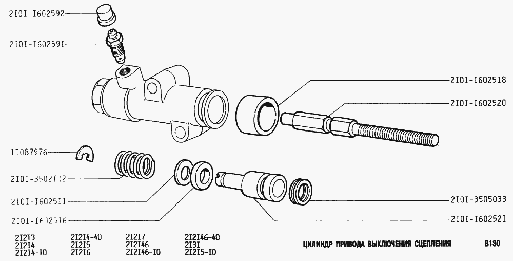 Цилиндр привада выключения сцепления