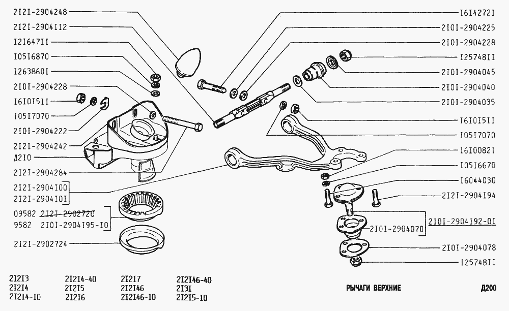 Рычаги верхние