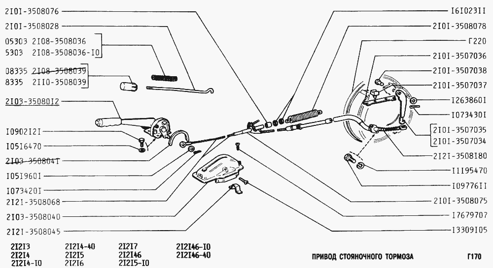 Привод стояночного тормоза