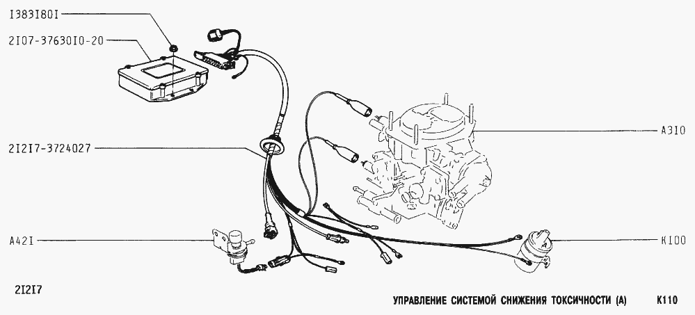 Управление системой снижения токсичности