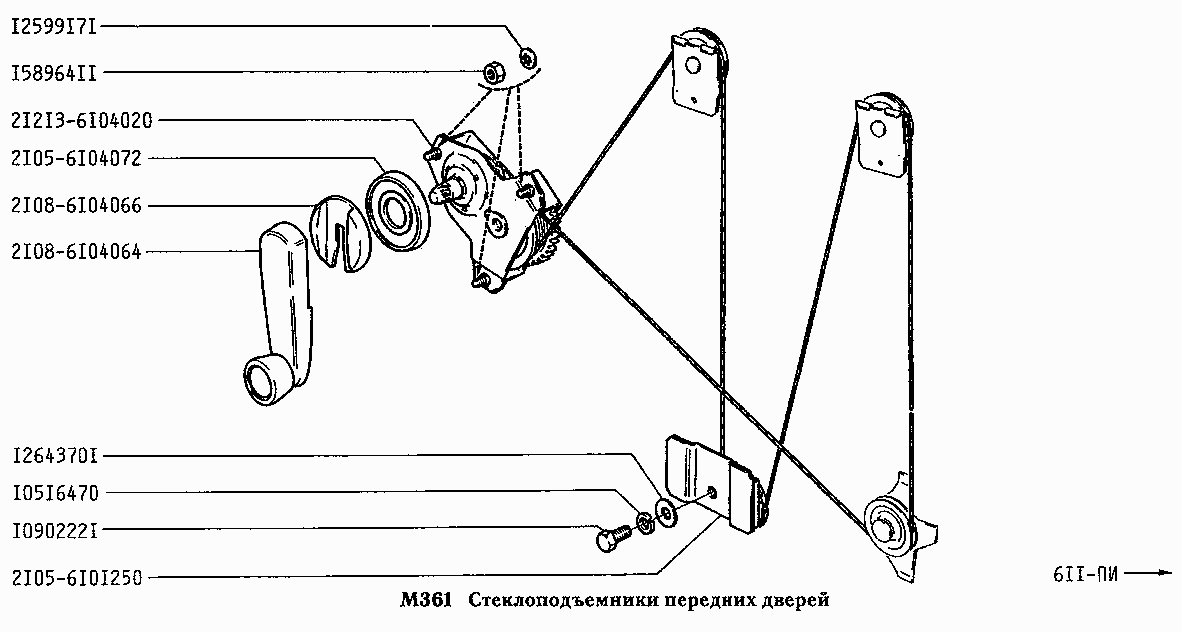 Стеклоподъемники передних дверей