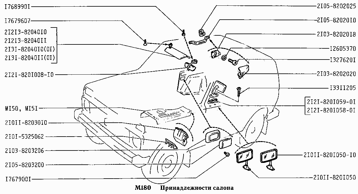 Принадлежности салона