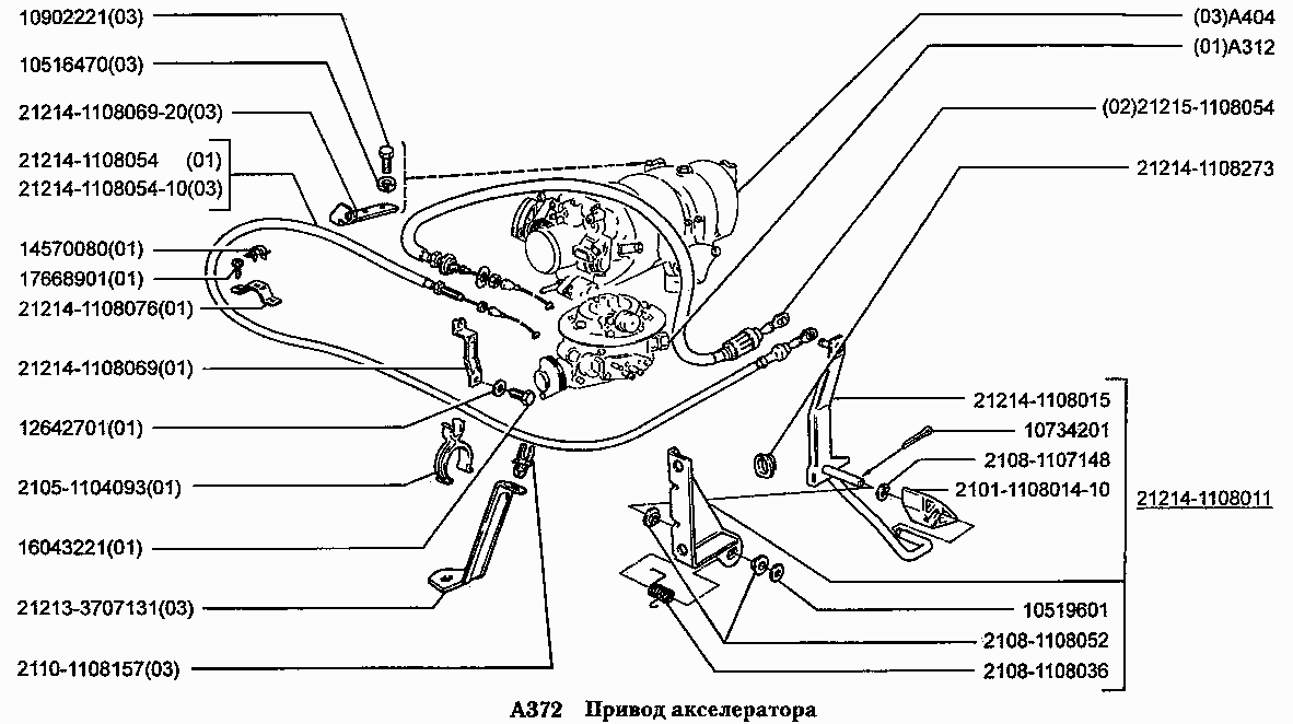 Привод акселератора