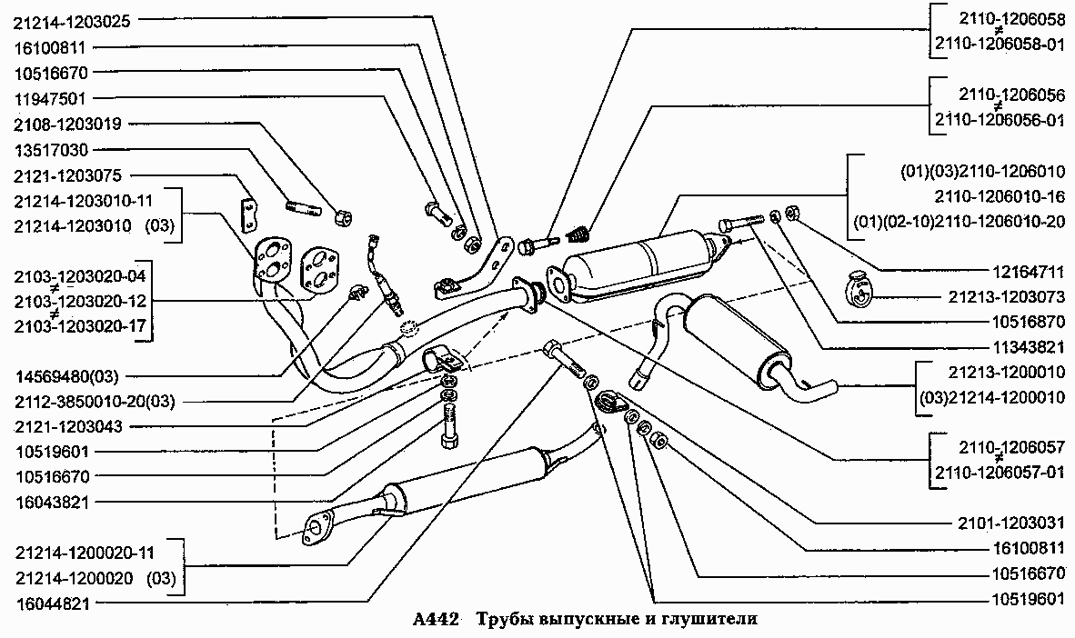 Трубы выпускные и глушители