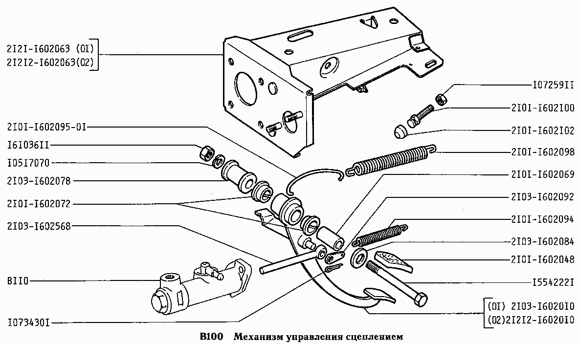 Механизм управления сцеплением