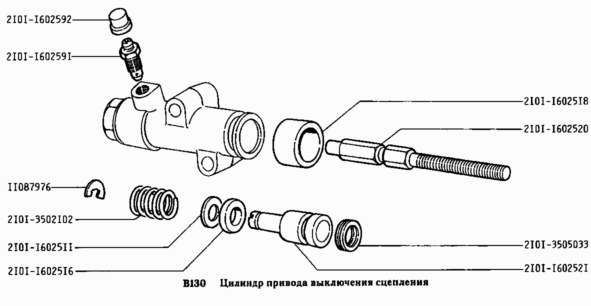 Цилиндр привода выключения сцепления