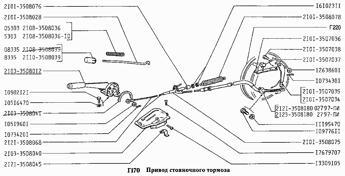 Привод стояночного тормоза