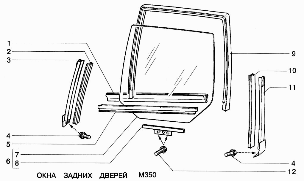 Окна задних дверей