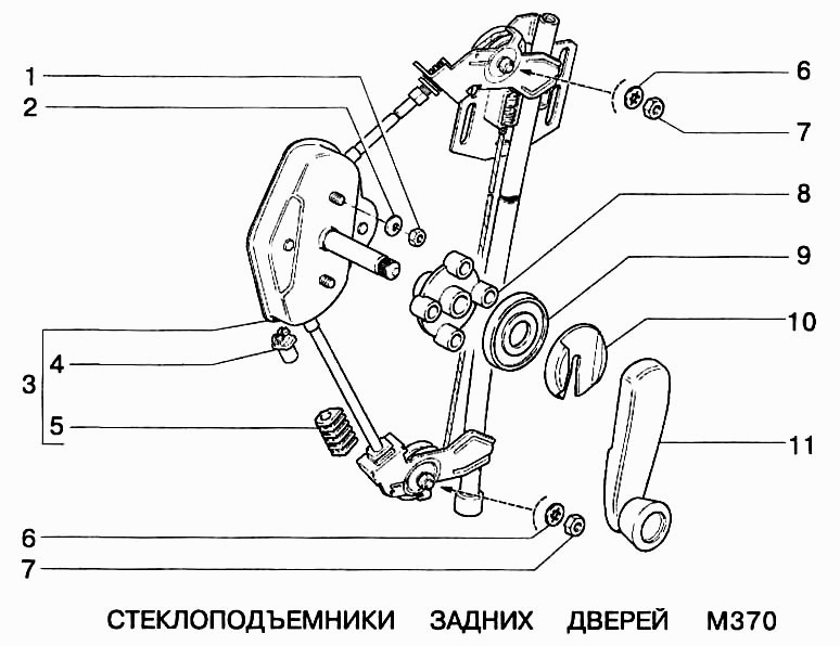 Стеклоподъемники задних дверей