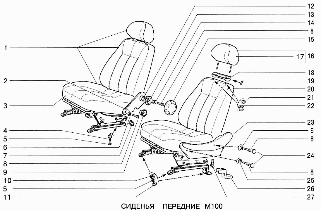 Сиденья передние
