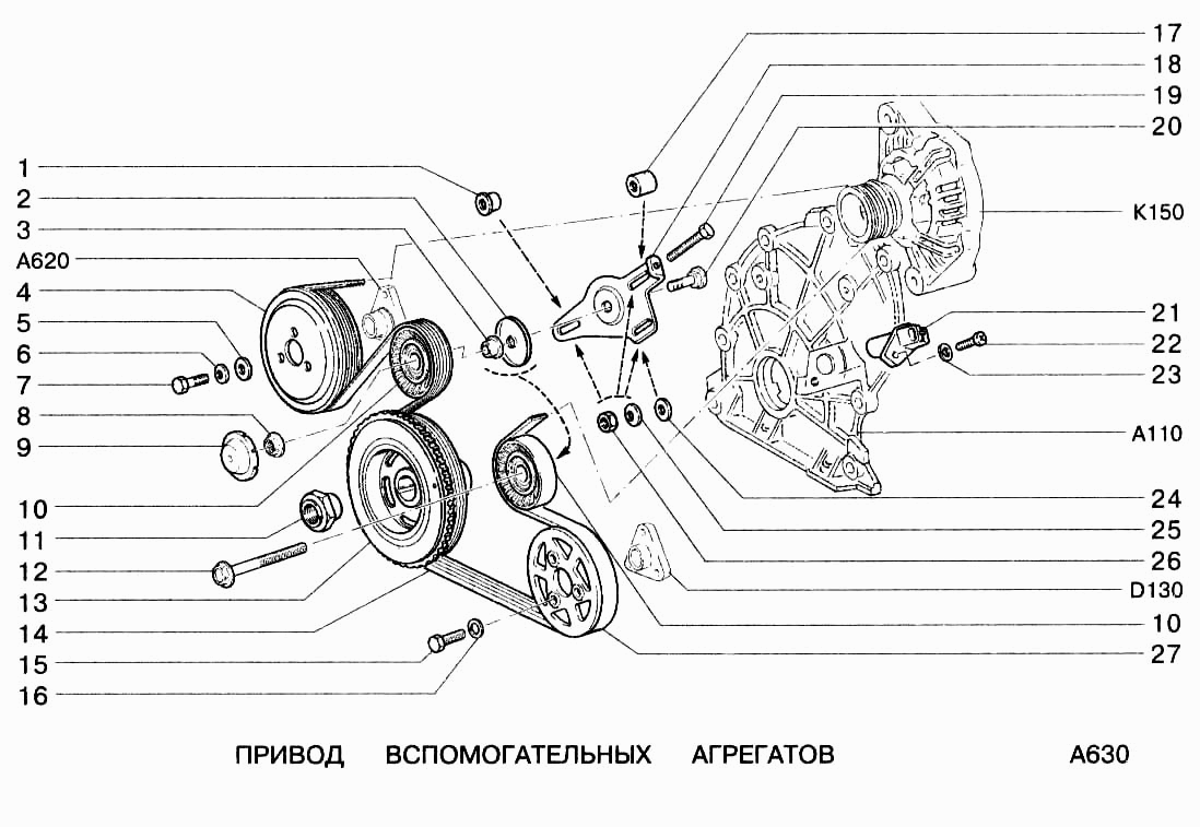 Привод вспомогательных агрегатов