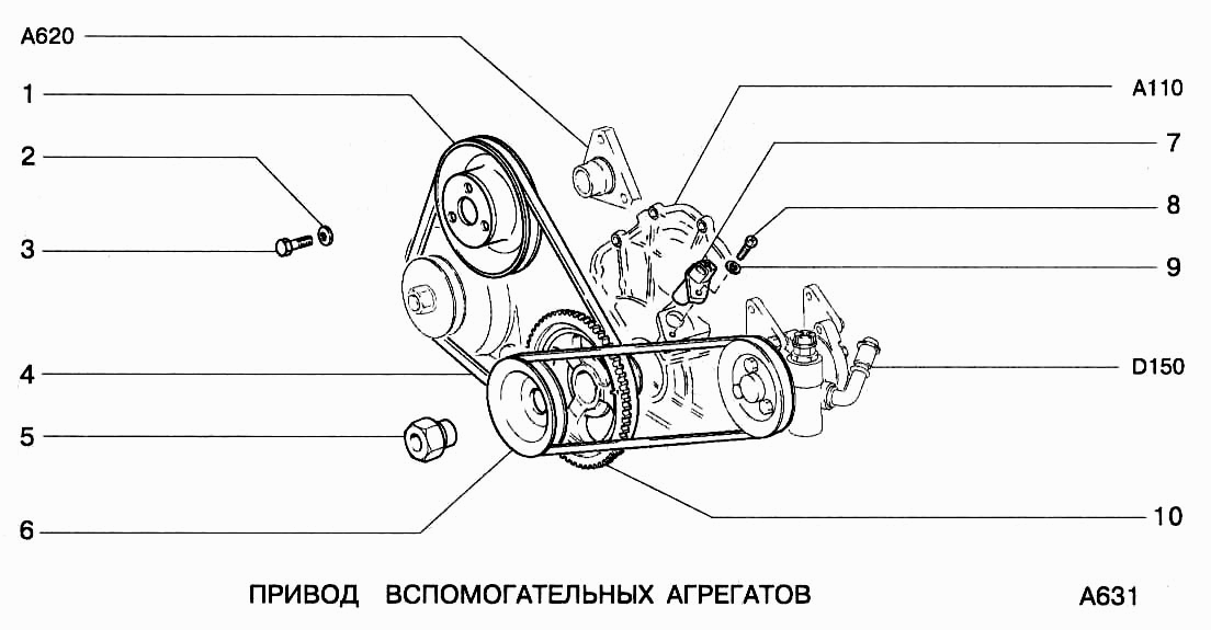 Привод вспомогательных агрегатов