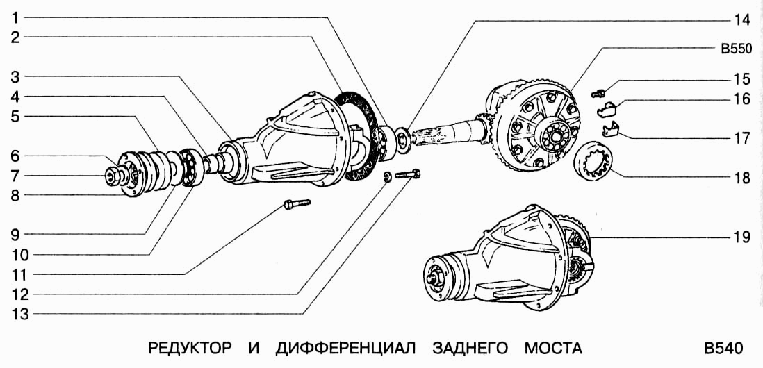 Редуктор и дифференциал заднего моста