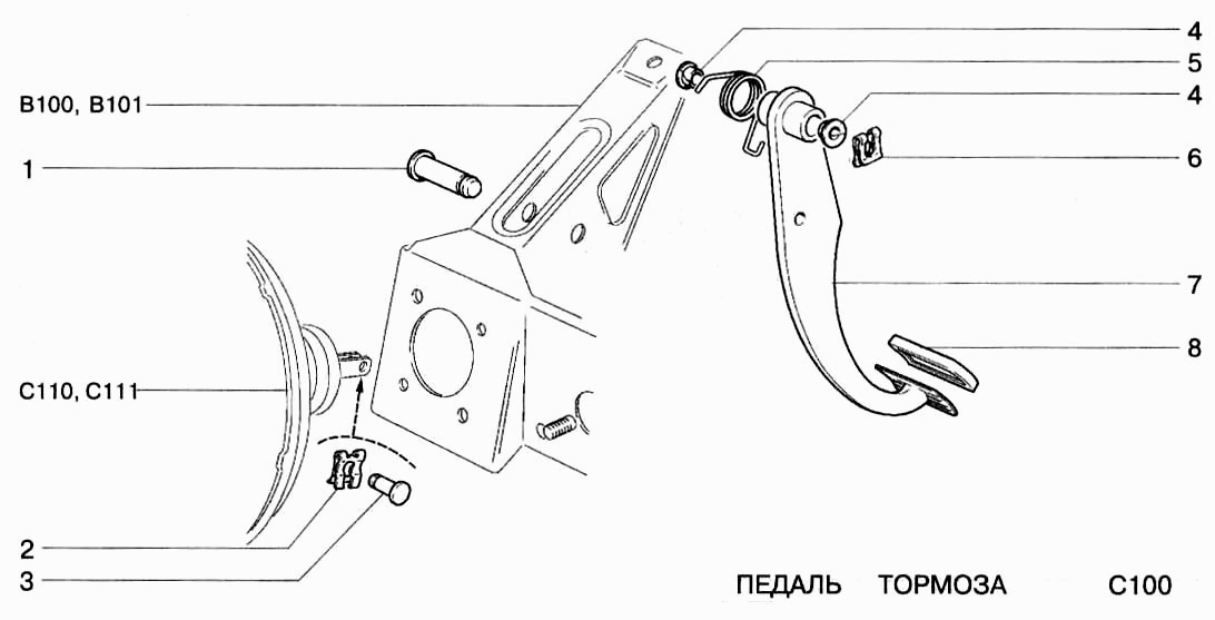 Педаль тормоза