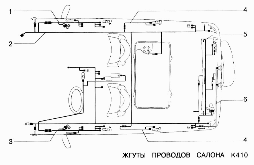 Жгуты проводов салона