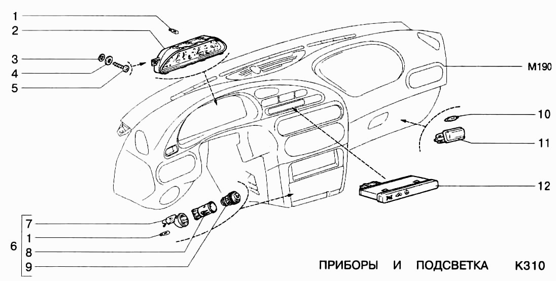 Приборы и подсветка