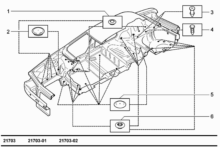 Схема установки заглушек