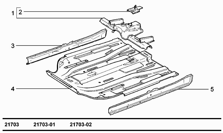 Пол кузова передний