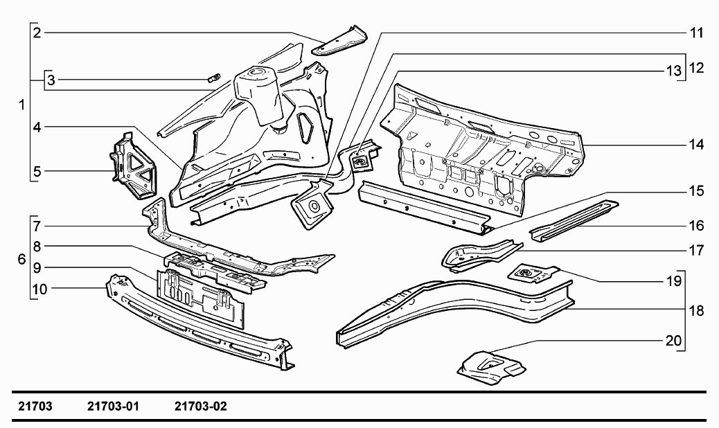 Каркас передка