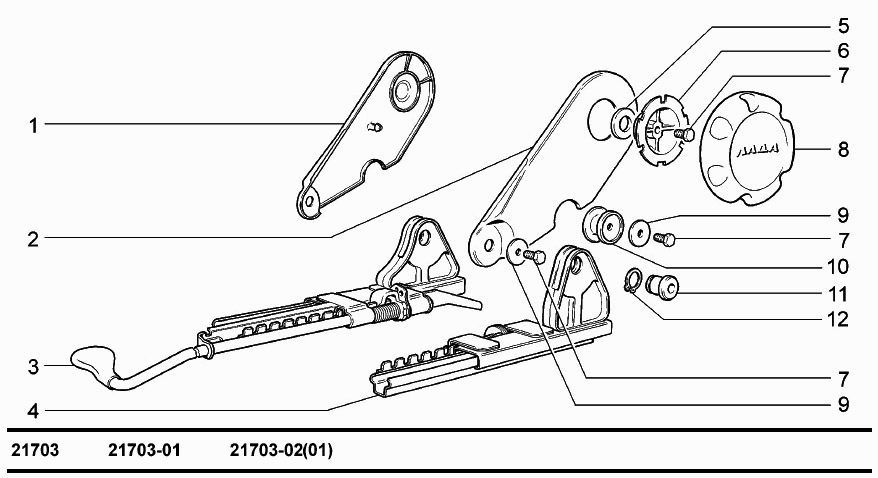 Механизм установки передних сидений