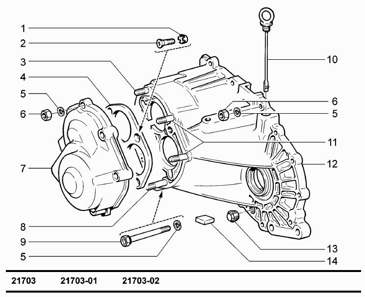 Картер коробки передач