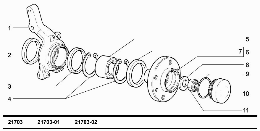 Кулаки поворотные и ступицы