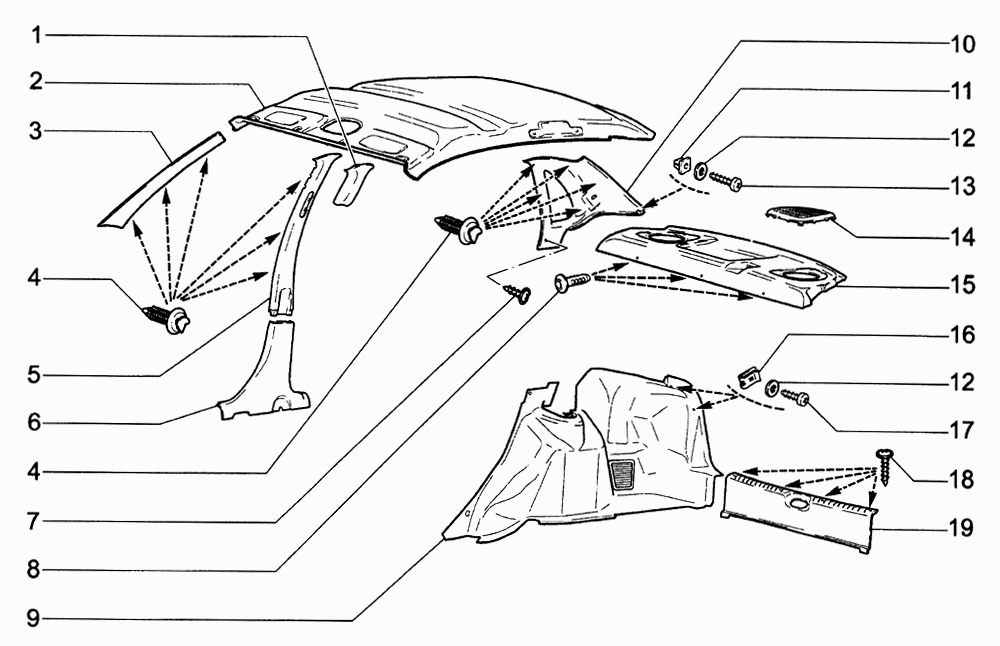 Обивка салона