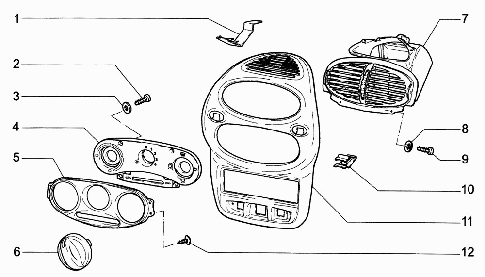 Накладка консоли панели приборов