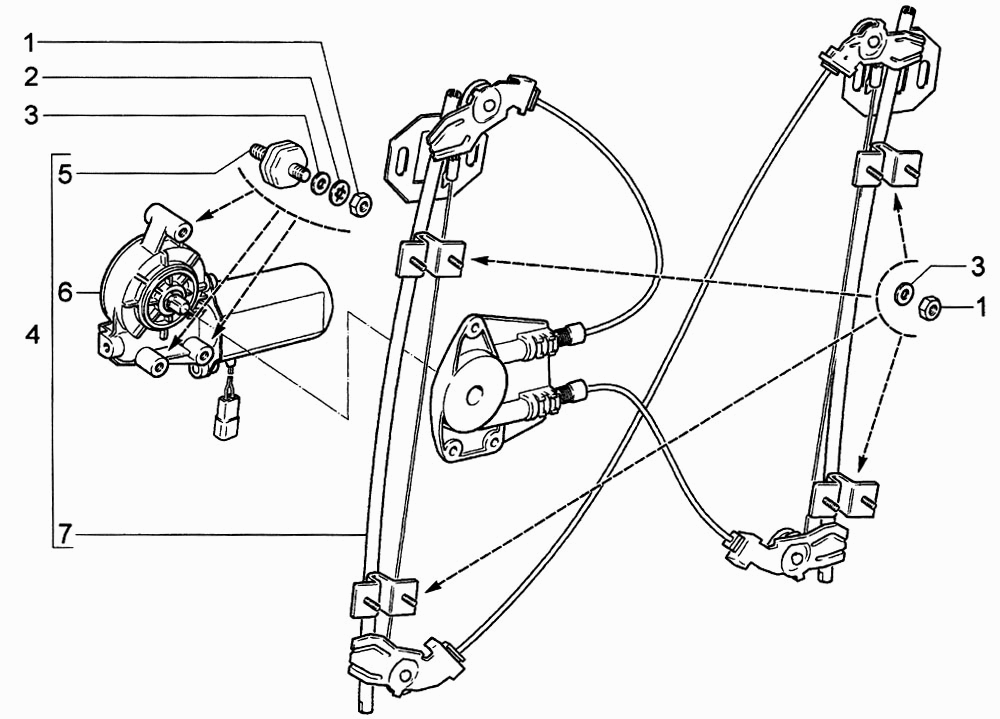 Стеклоподъемники передних дверей