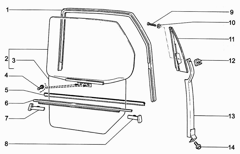 Окна задних дверей