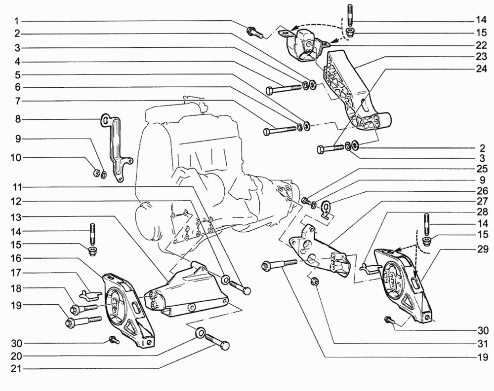 Подвеска двигателя