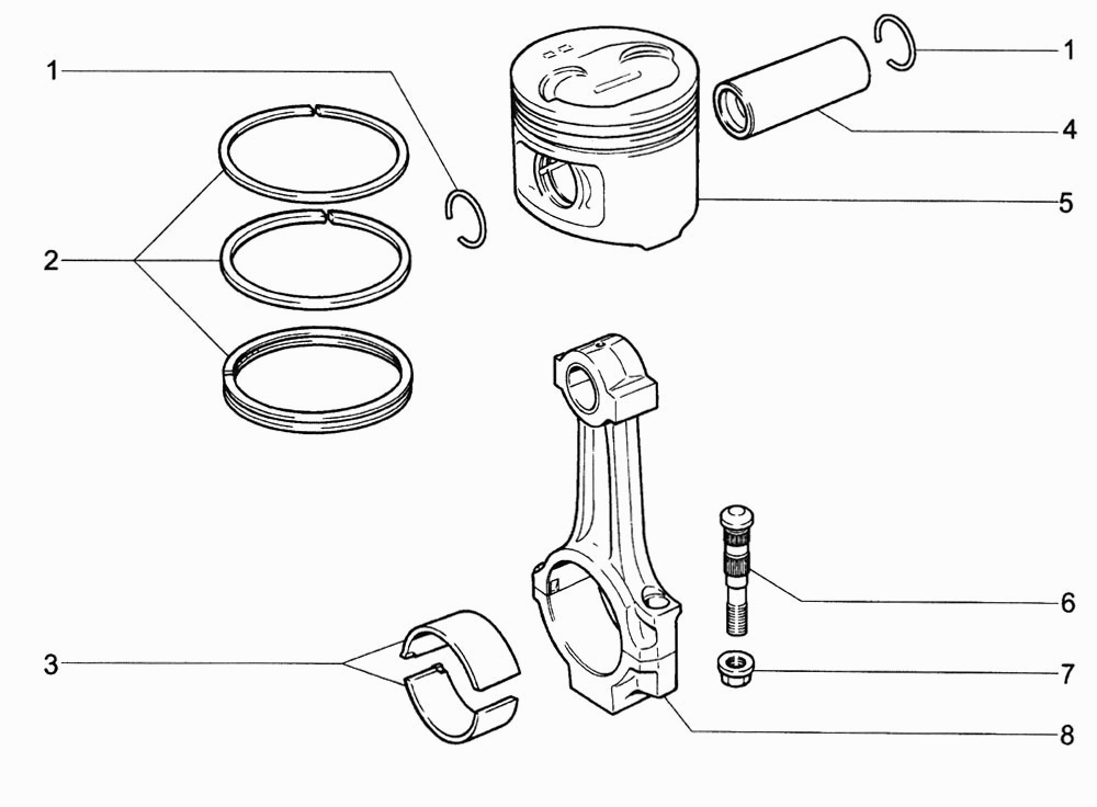Шатуны и поршни