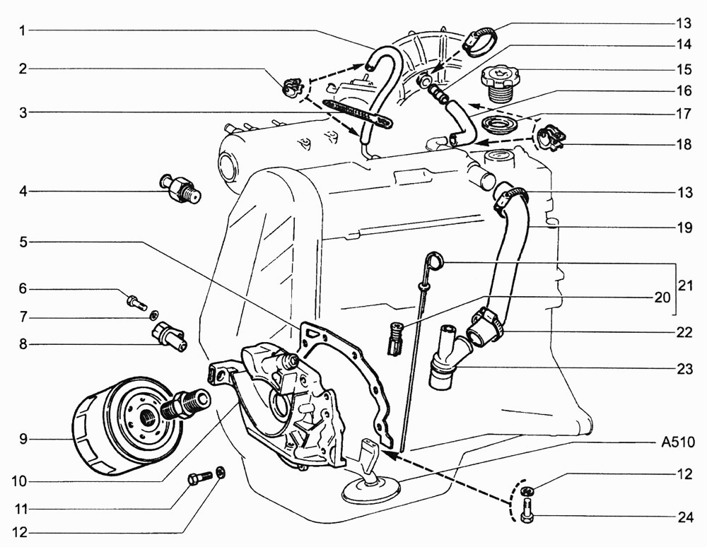 Система смазки и вентиляции