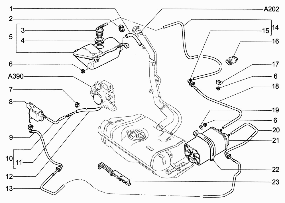 Система улавливания паров бензина