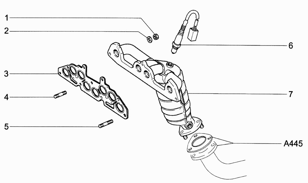 Коллектор выпускной с нейтрализатором