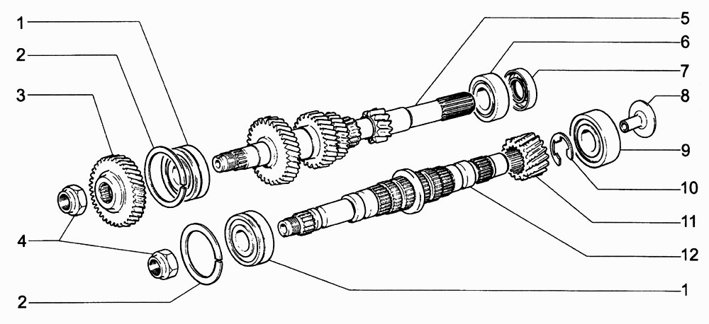 Валы коробки передач