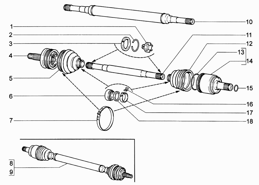 Привод передних колес