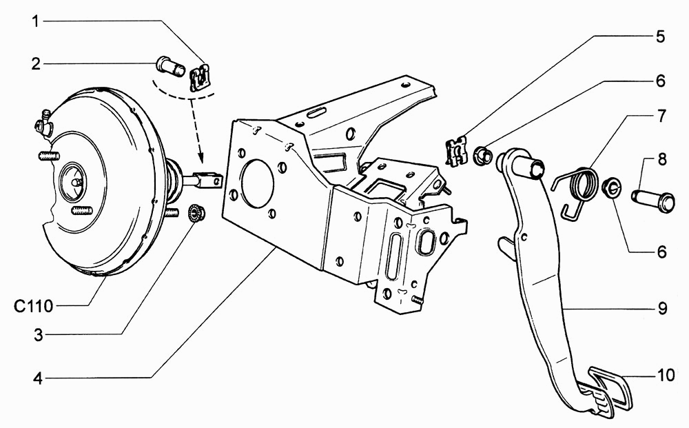 Педаль тормоза