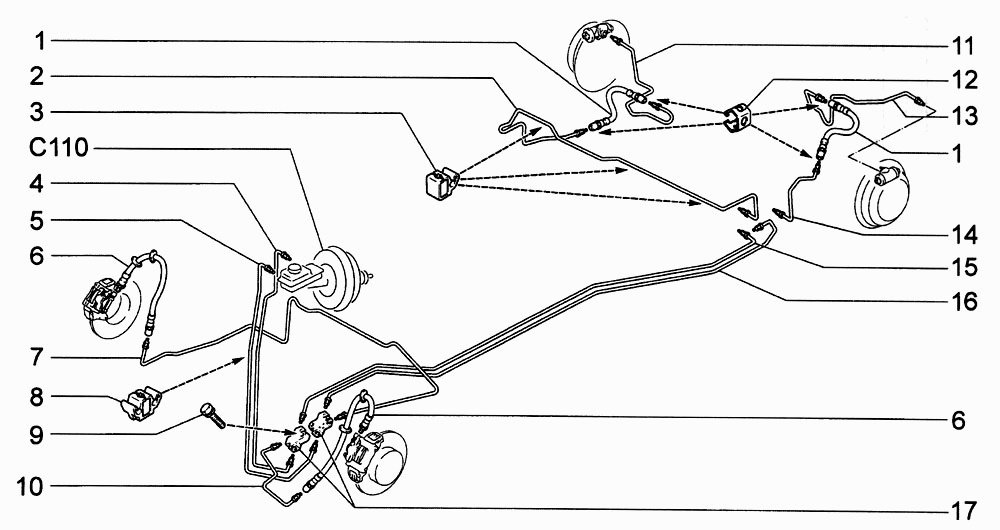 Привод гидротормозов