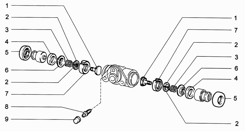 Цилиндр колесный заднего тормоза