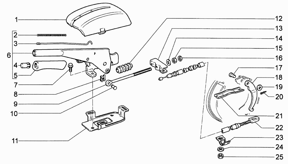 Привод стояночного тормоза