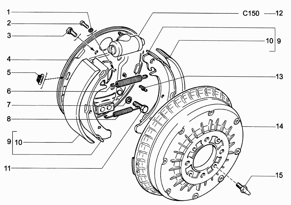 Тормоза задние