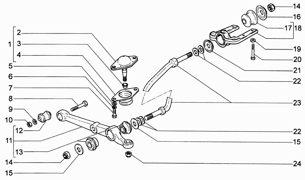 Элементы передней подвески