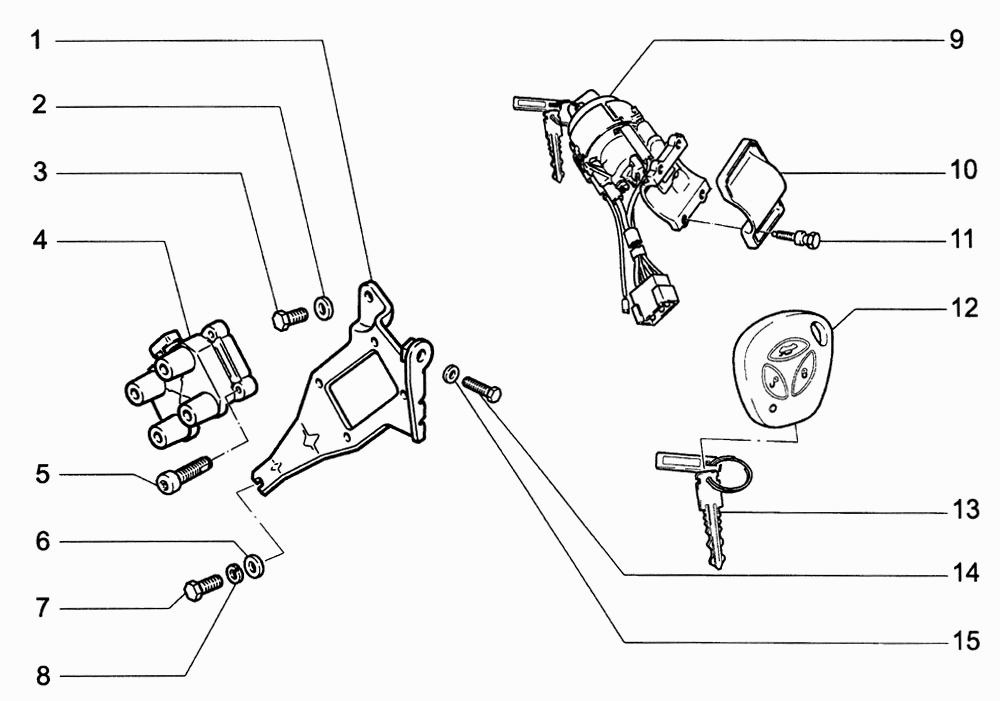 Выключатель и модуль зажигания