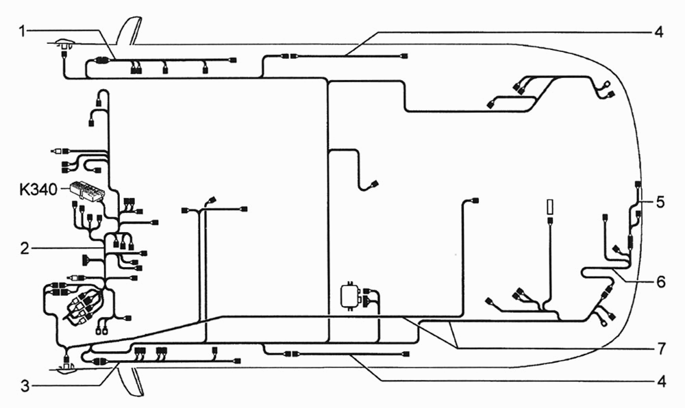 Жгуты проводов салона