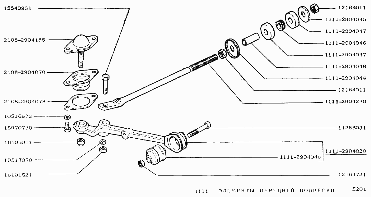 Элементы передней подвески