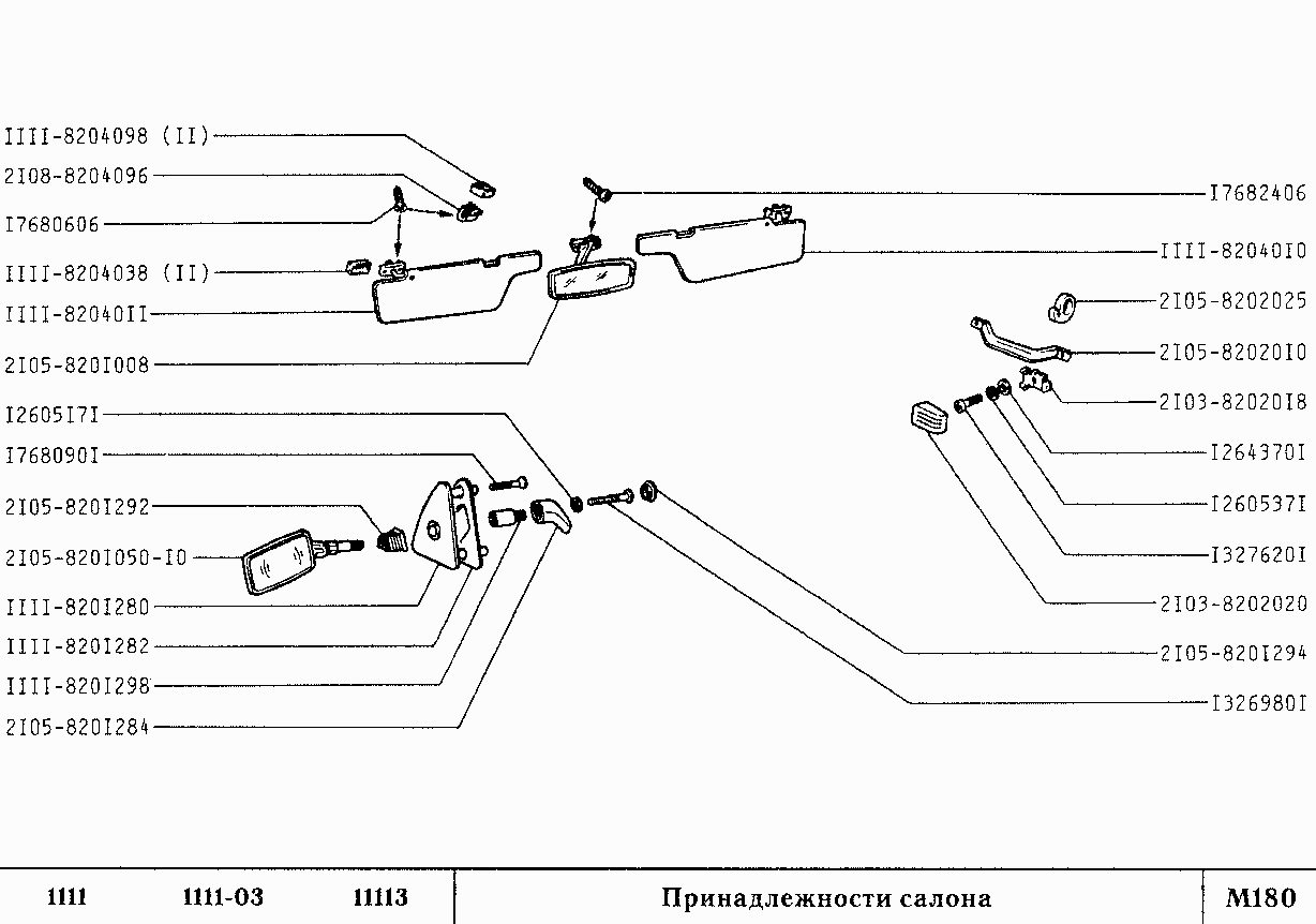 Принадлежности салона